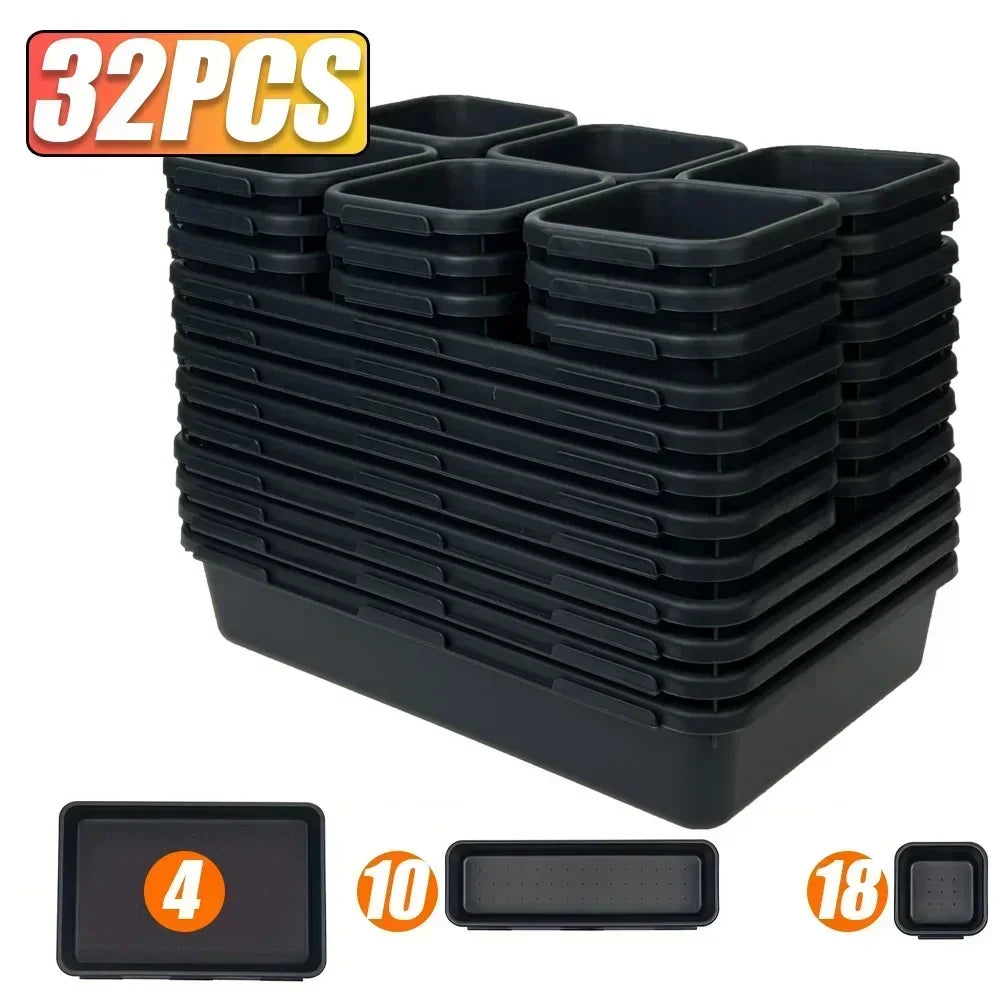 Tool Drawer Organizer Tray Set – Adjustable Storage for Garage & Tool Chest